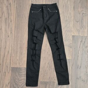 Balera Dance Black Distressed Jeans